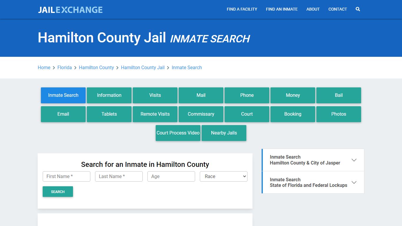 Hamilton County Jail, FL Inmate Search: Roster & Mugshots